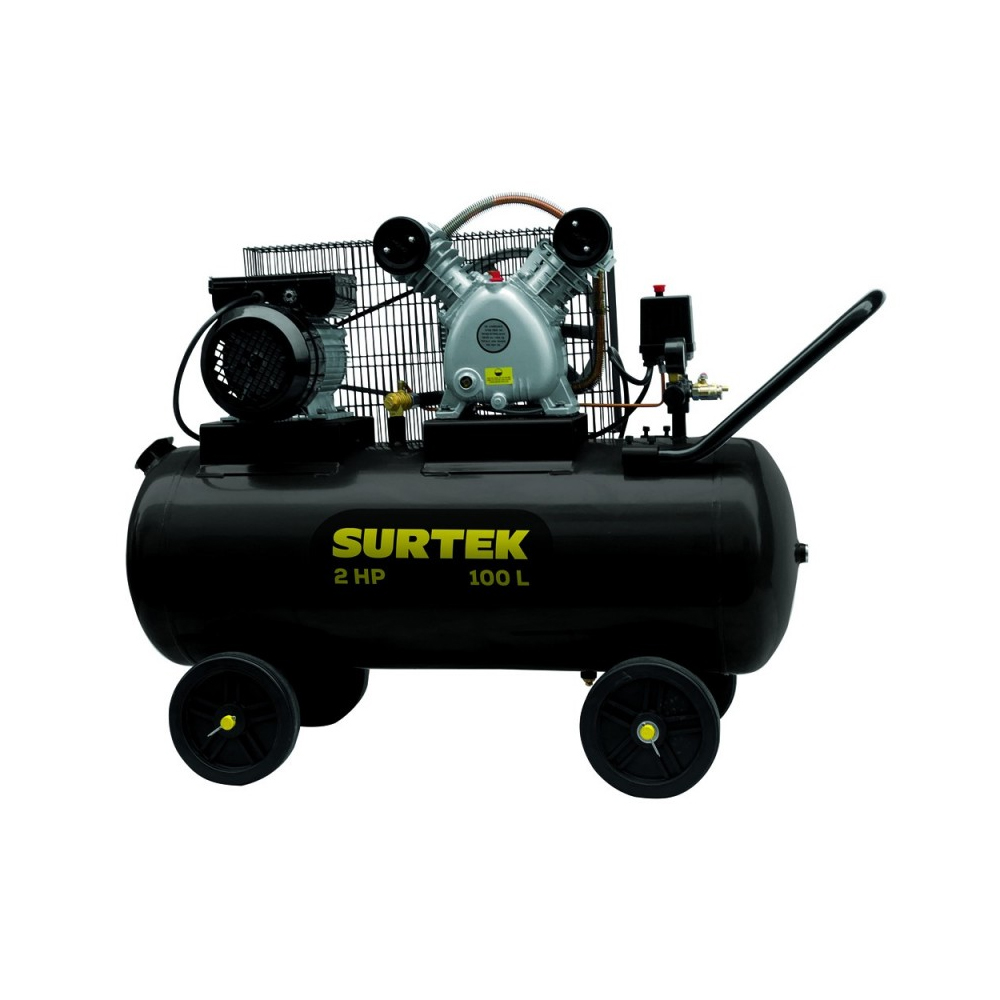 SURTEK COMPRESOR COMP6100B    2HP 100L D/AIRE BANDA HORIZ