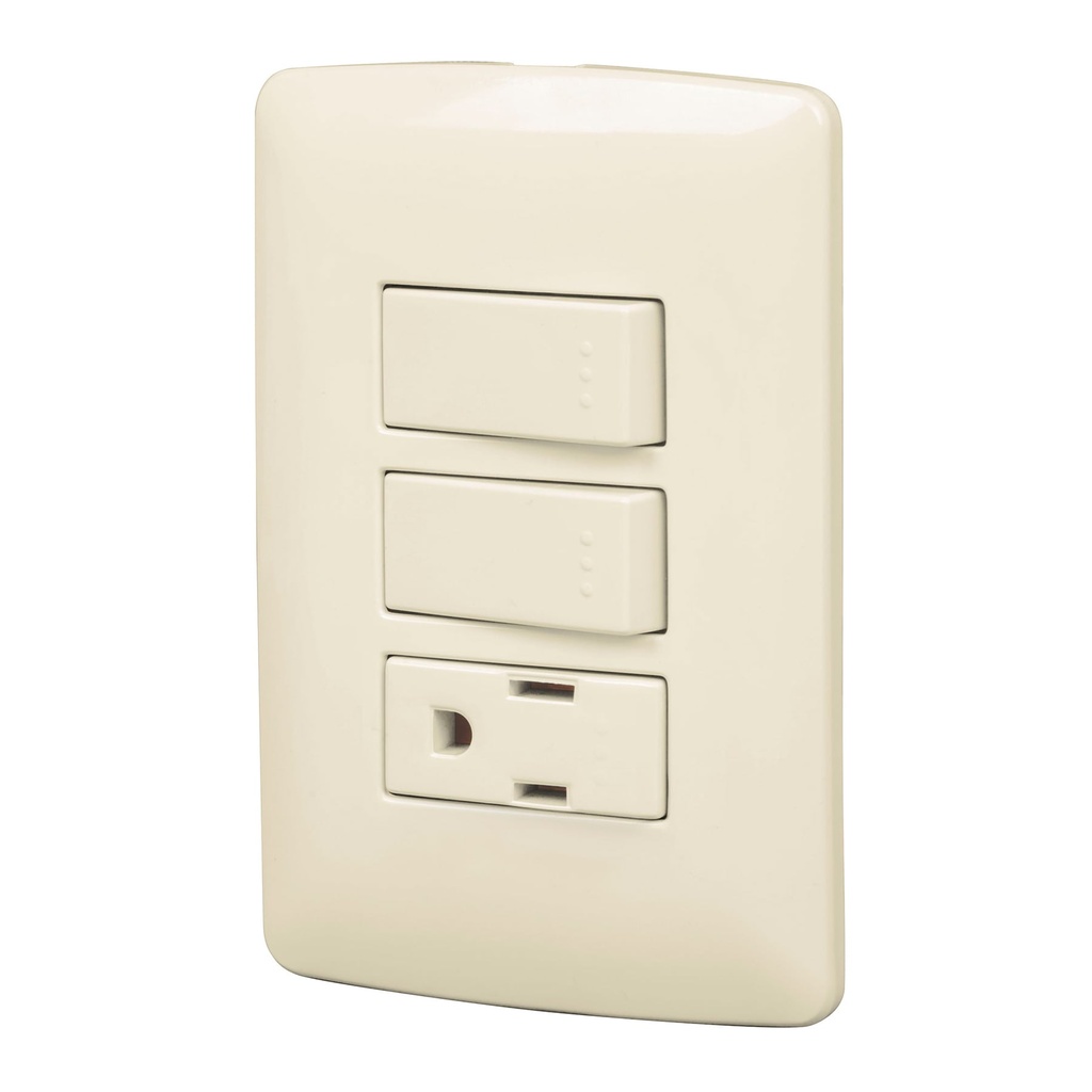 VOLTECK PA-APCO-I2 PLACA ARMADA CONTACTO  2 INTERRUPTORES