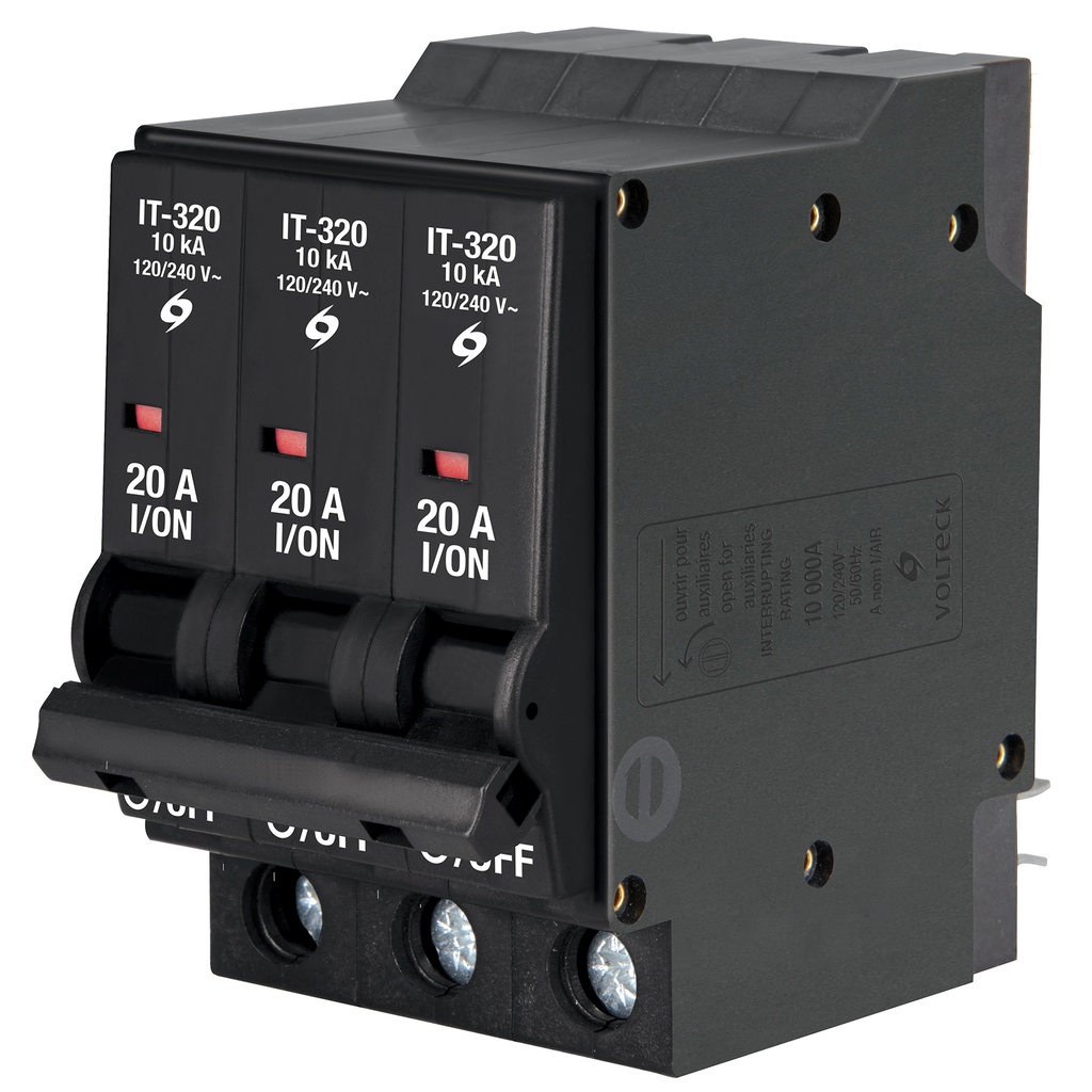 VOLTECK IT-320 INTERRUPTOR TERMOMAGNÉTICO 3 POLOS 20 A, V