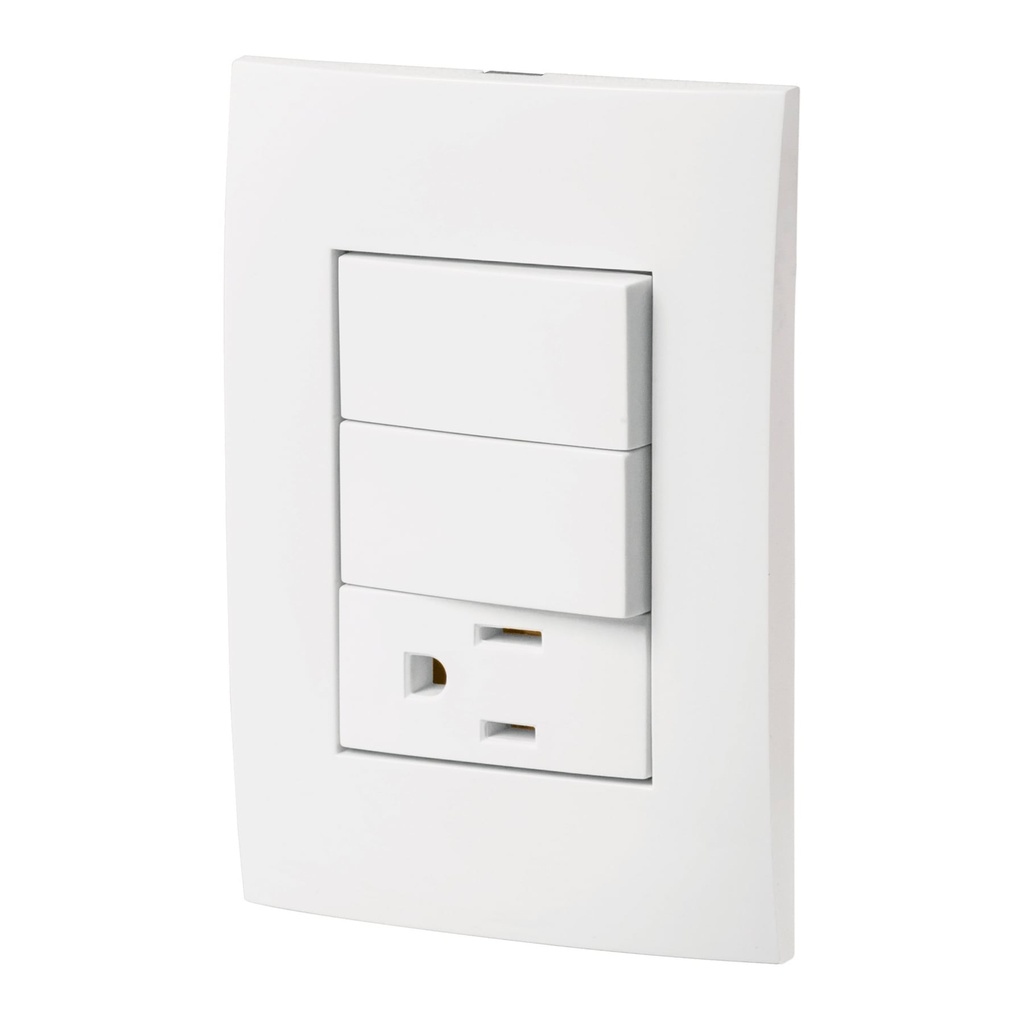 VOLTECK PA-APCO-O2B PLACA ARMADA CONTACTO Y 2 INTERRUPTOR