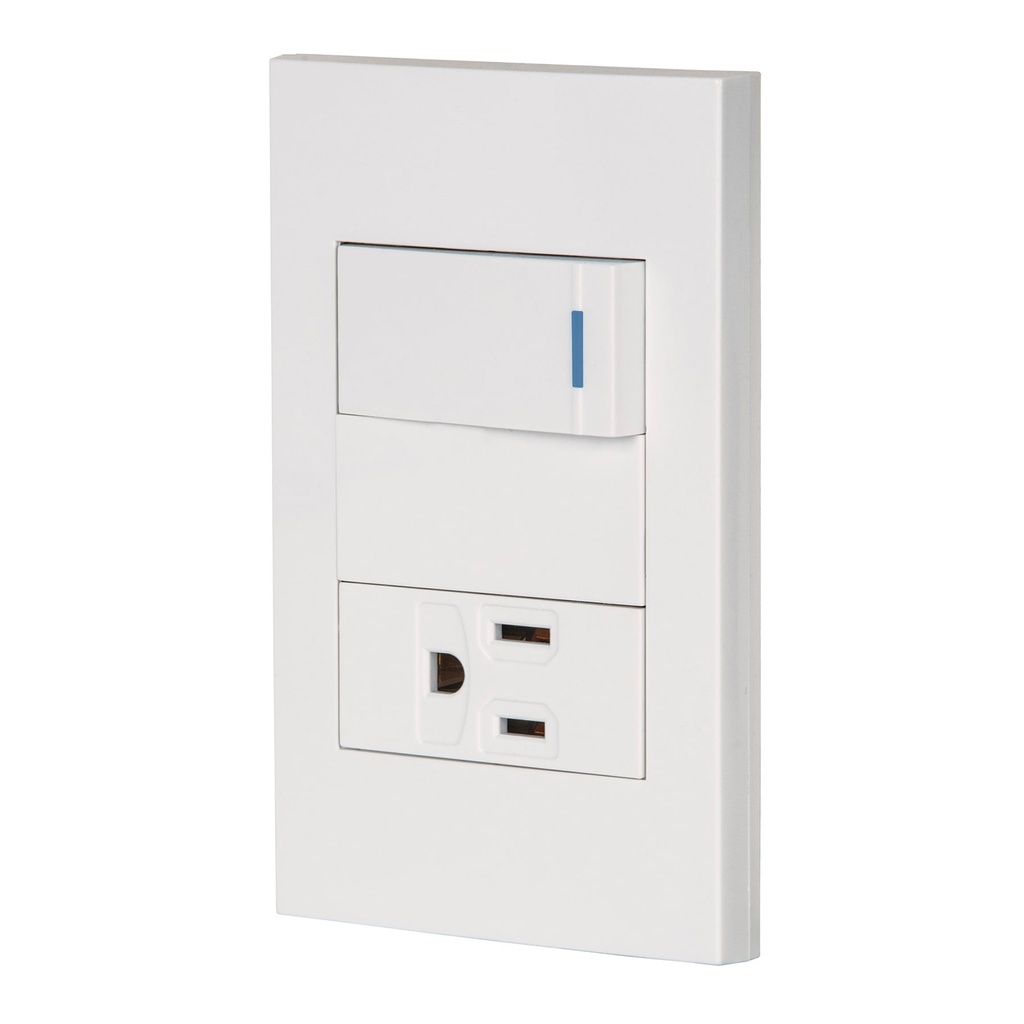 VOLTECK PA-APCO1-EB PLACA ARMADA CON INTERRUPTOR Y CONTAC