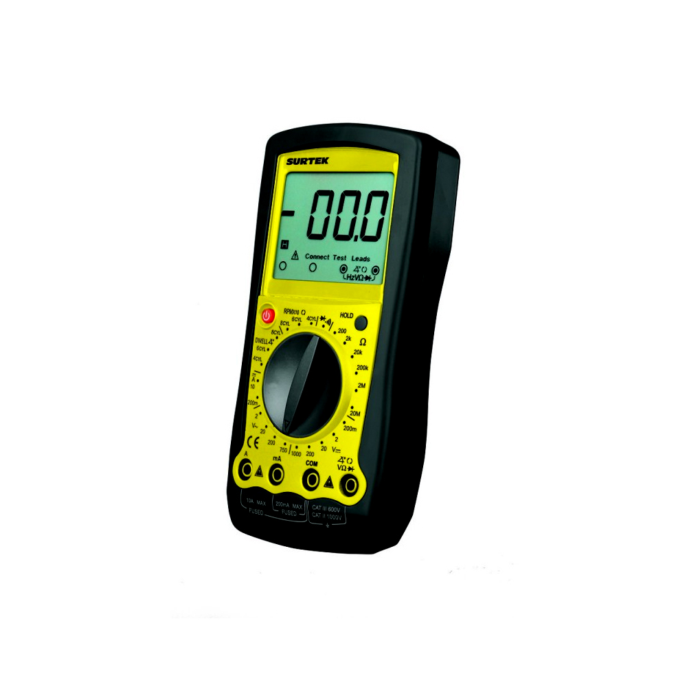 SURTEK MULTIMETRO AUTOMOTRIZ MUL04 1000V