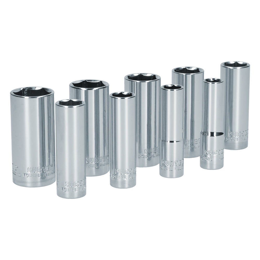 SURTEK JGO DADOS S12S 3/8" 9PZ LARGOS STD