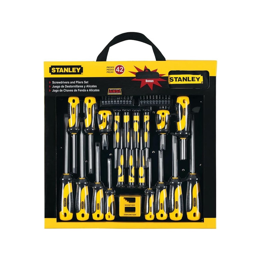 STANLEY JGO DESARMADORES      42PZ CUSHION 62-113