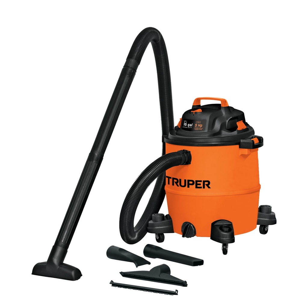 TRUPER ASPIRADORA 16GAL 5HP   PLAST LIQ-SOL ASP-16