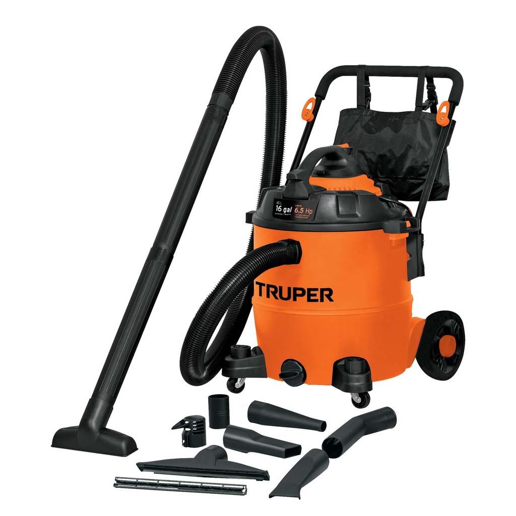 TRUPER ASPIRADORA 16GAL       6.5HP PLAST LIQ-SOL ASP-16S
