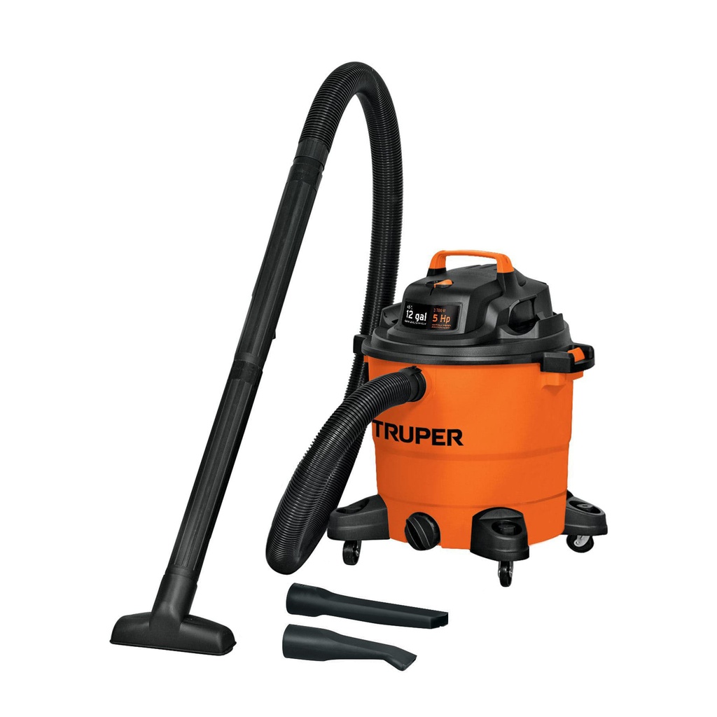 TRUPER ASPIRADORA 12GAL 5HP   PLAST LIQ-SOL ASP-12