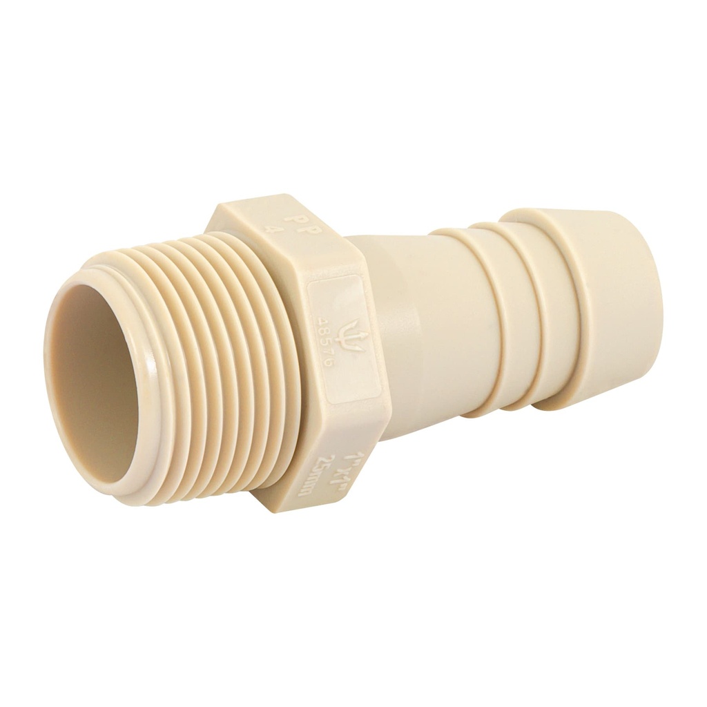 CONECTOR INSERCION ROSCA      EXT PP 1X1"