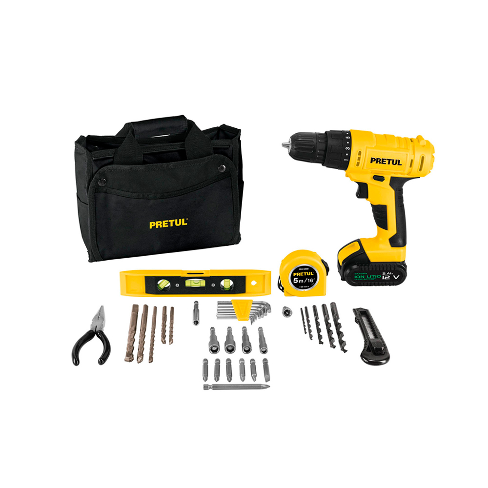 PRETUL TALADRO 12V INAL       C/13PZ ACC TALI-12PK