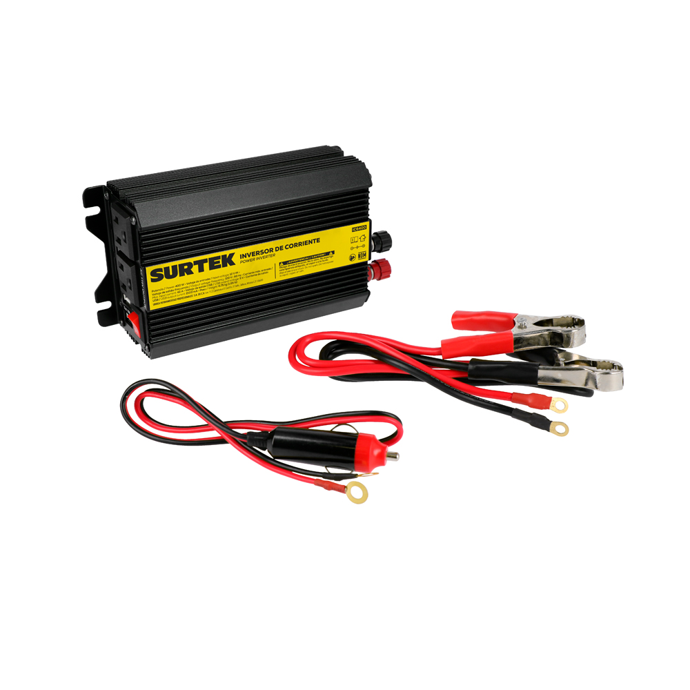 SURTEK INVERSOR D/CORRIENTE   12V-120V 400W PTO USB IC6400