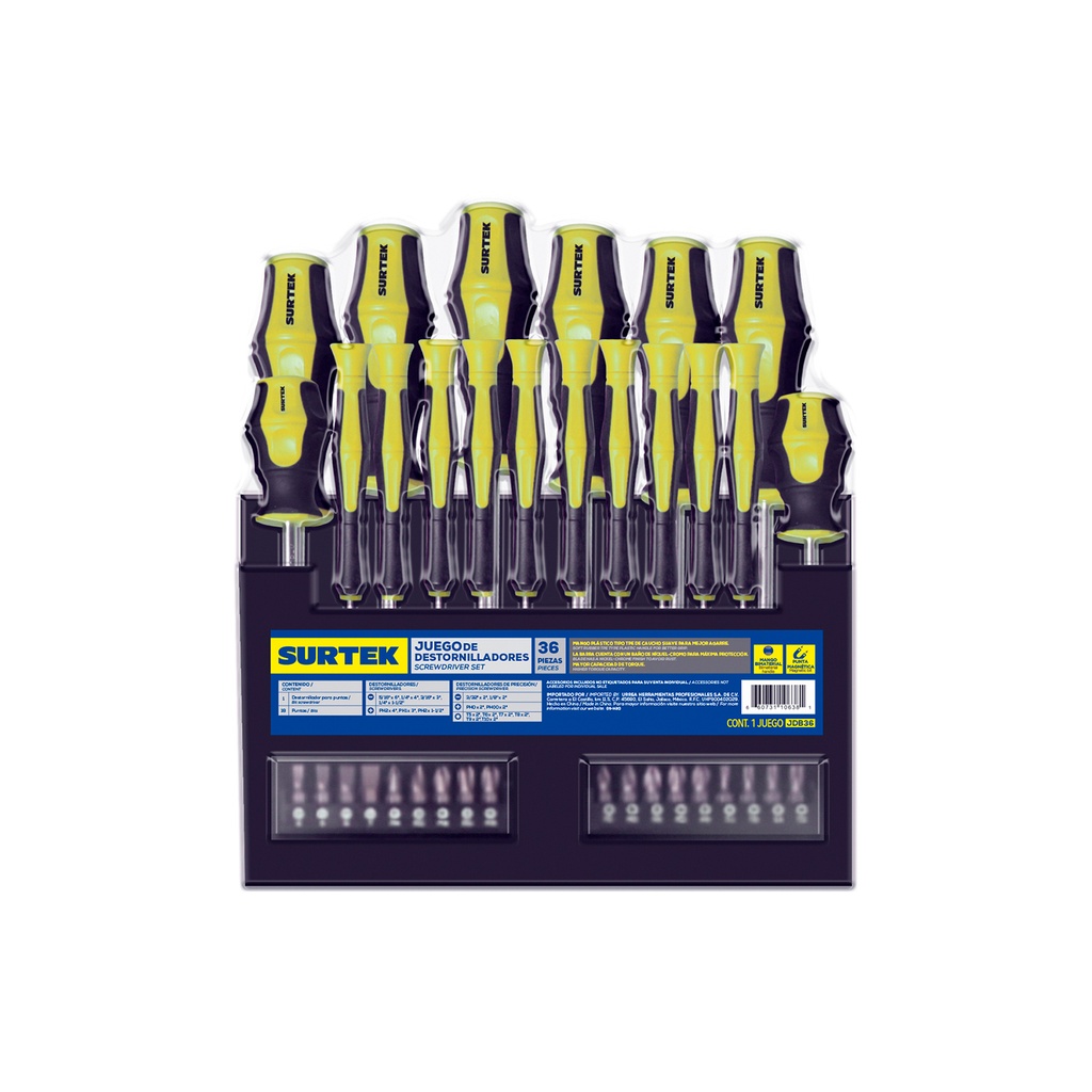 SURTEK JGO DESTORNILLADOR     36PZ BIM JDB36