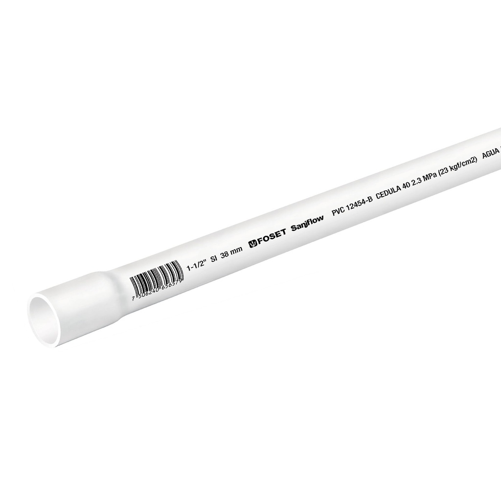 FOSET TUBO PVC HID C-40       038MM (1-1/2") TRM/3M PVC-005