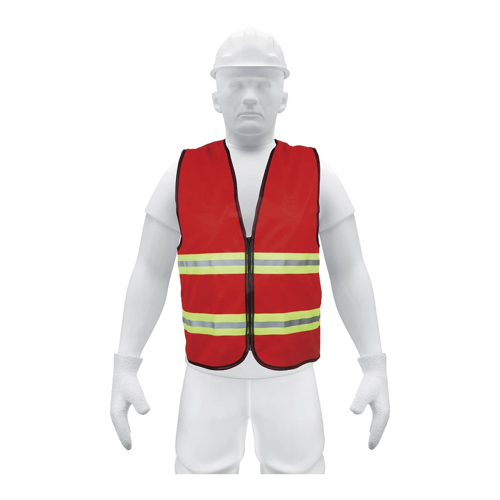 CHALECO CHS-600R TRUPER SEGU- RIDAD CON CIERRE ROJO