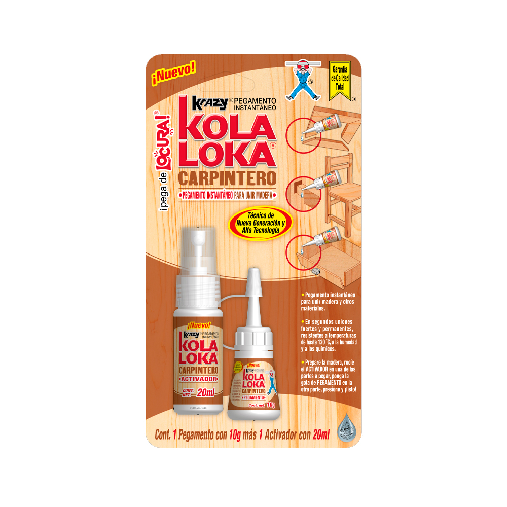 KOLA LOKA PEGAMENTO           CARPINTERO 10GR/20ML C/ACTIVAD