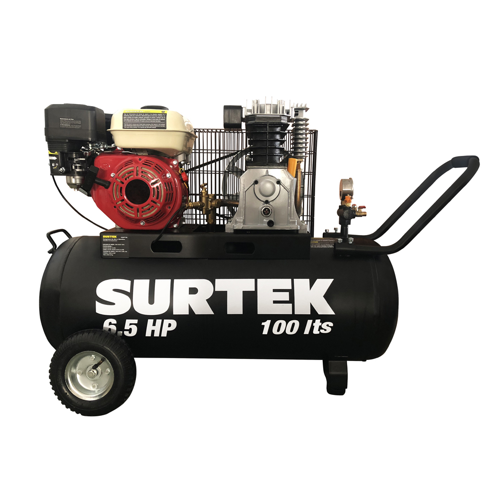 SURTEK COMPRESOR 6.5HP 100LT  A GASOLINA COMP7100