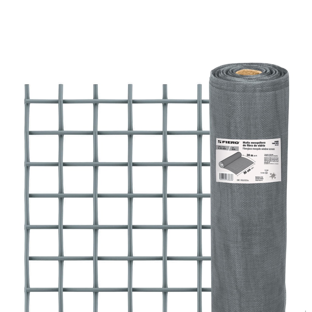 TELA MOSQUITERA FV GRIS       .90X30M