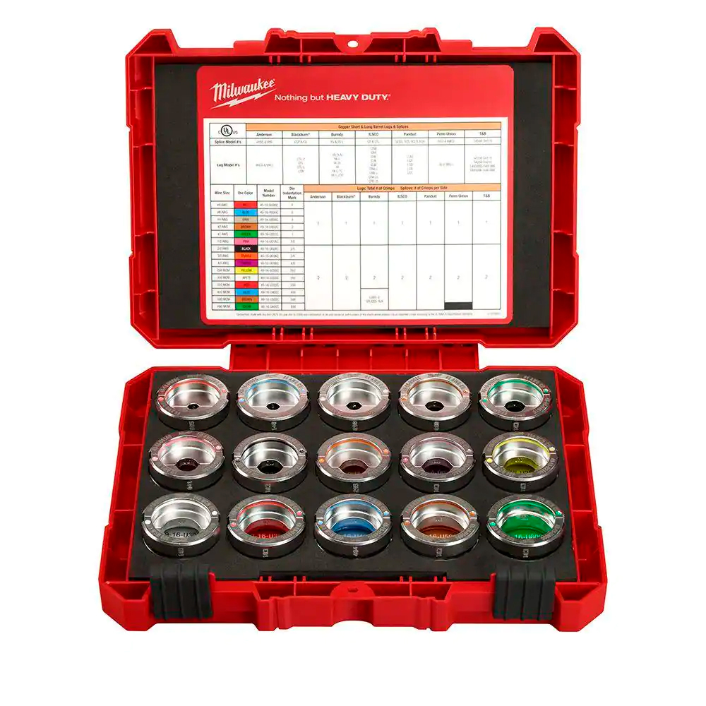 MILWAUKEE JGO DADOS           P/PONCHADORA #8-600MCM COBRE