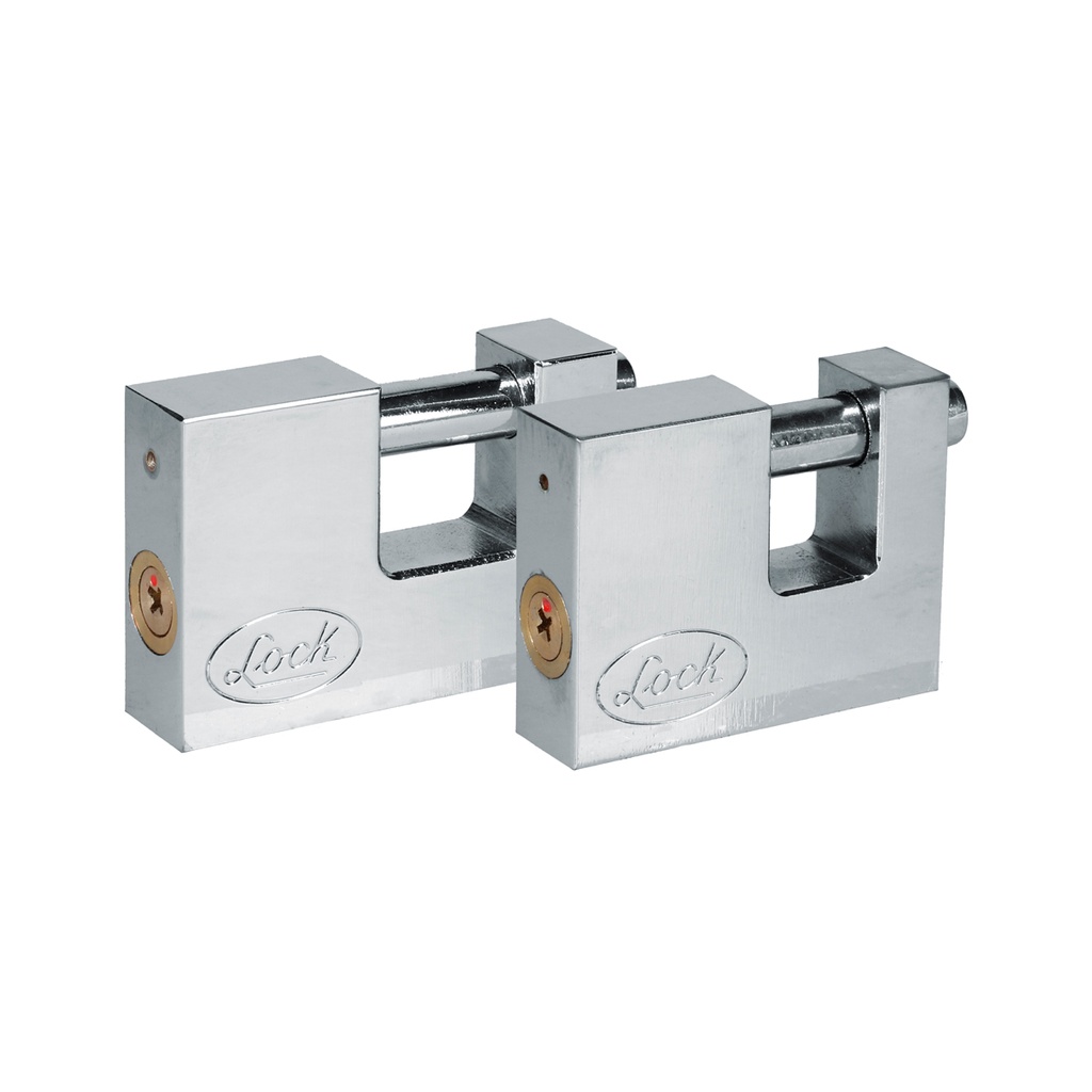 LOCK JGO 2 CANDADOS           P/CORTINA 80MM CROMO SAT J2CC