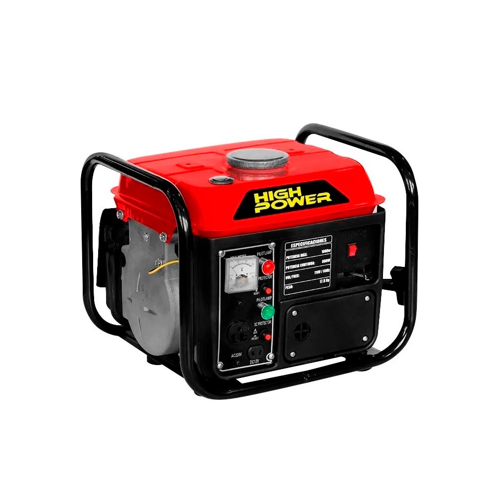 HIGH POWER GENERADOR          GASOLINA 1000-500W 110V