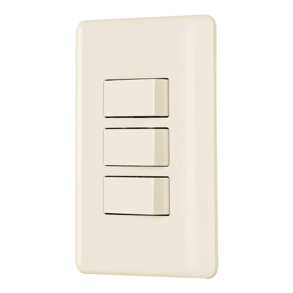VOLTECK PLACA ARMADA          3INTERRUPT MARFIL PA-APTR-BI