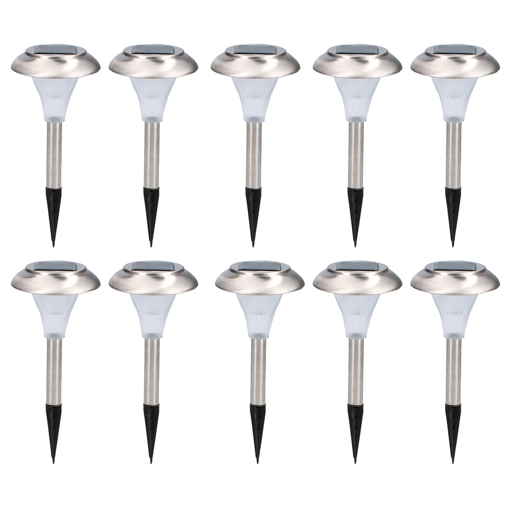 SURTEK JGO LUMINARIOS EXTER   10PZ A/INOX SOLAR GALA