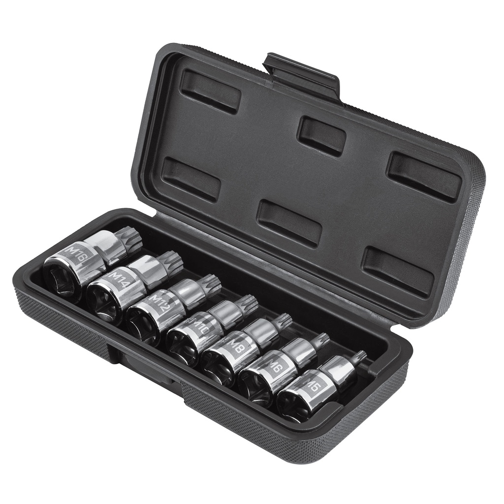 TRUPER JGO DADOS 1/2" 7PZ     D/PTA CORTA JD-1/2X7-BC