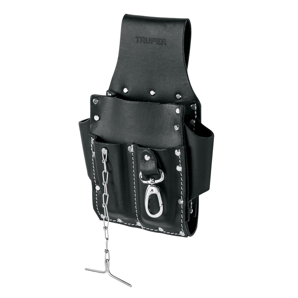 TRUPER PORTA HERRAMIENTA DE   CUERO GDE 7COMPARTIM POHE-7GCU