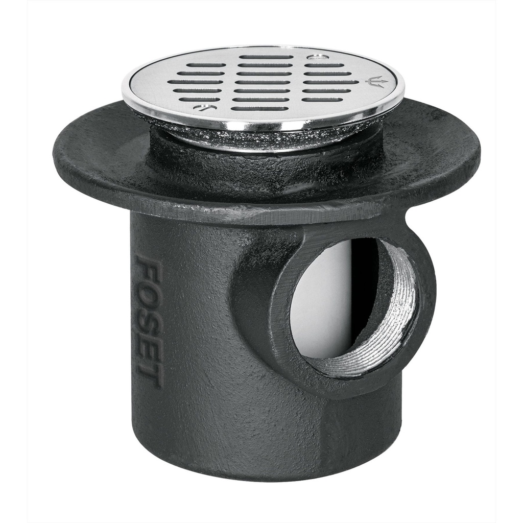 FOSET COLADERA D/HIERRO       1BOCA P/PISO REJILLA INOX