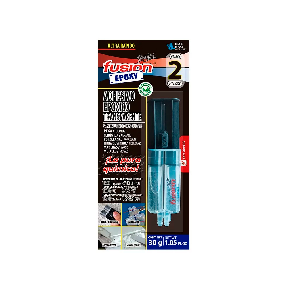FUSION EPOXI PEGAMENTO LIQ.   2MIN TRANSP SUPER RAPIDO JERIN