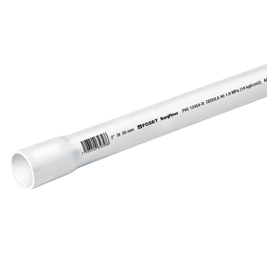 FOSET TUBO PVC HID C-40       051MM (2") TRM/3M PVC-006