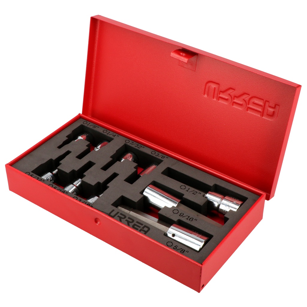 URREA JGO DADOS HEX 10PZ      3/8" 1/2" STD