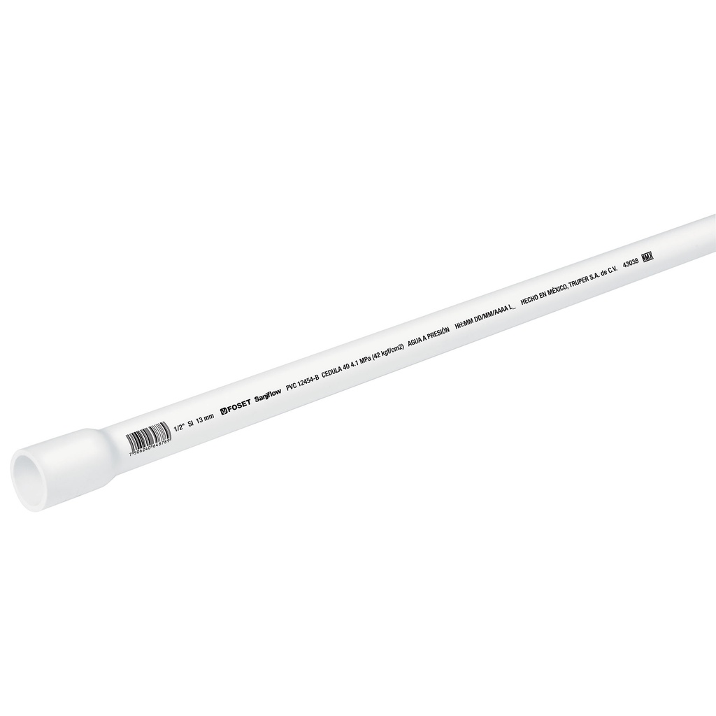 FOSET TUBO PVC HID C-40       013MM (1/2") TRM/3M PVC-001