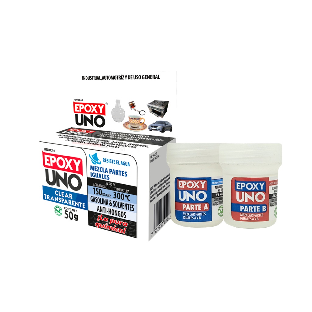 FUSION EPOXI PEGAMENTO CLEAR  50GR U.GRAL UNOC40