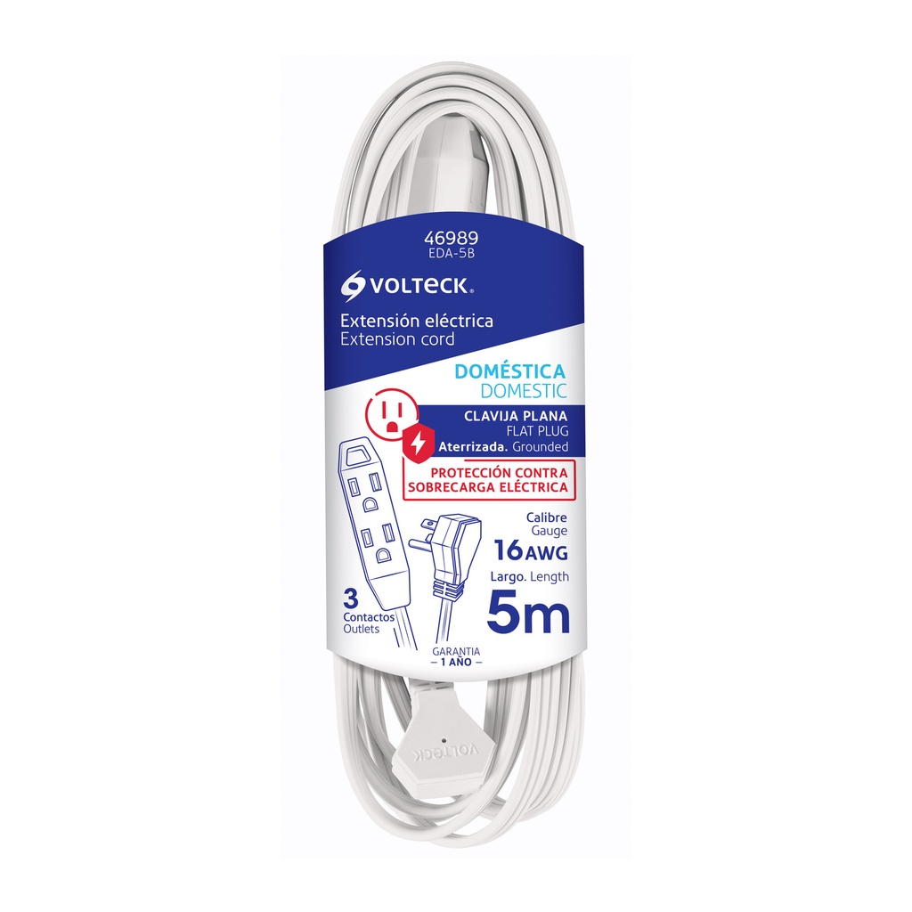 VOLTECK EXTENSION ELECTRICA   DOMESTICA BCA 5MT EDA-5B