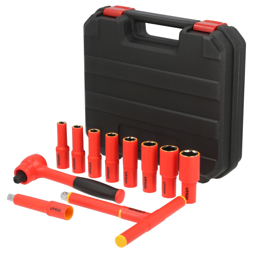 URREA DADOS Y ACCESORIOS      CUADRO 1/2" 11PZ 1000V MET AIS