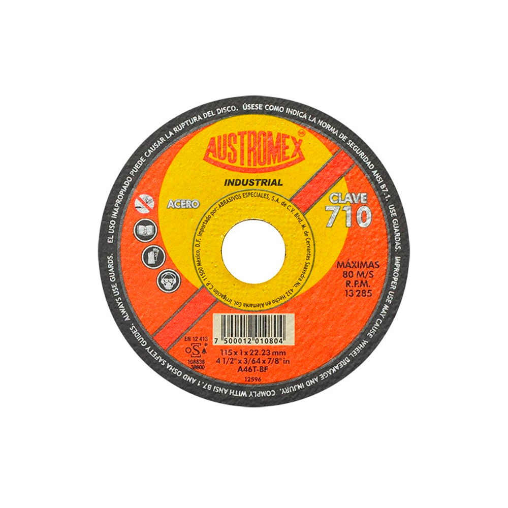 AUSTROMEX DISCO CORTE 710 4-1/2X3/64X7/8 PLANO
