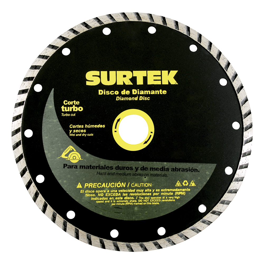 SURTEK DISCO DIAMANTE 7" CORTE TURBO