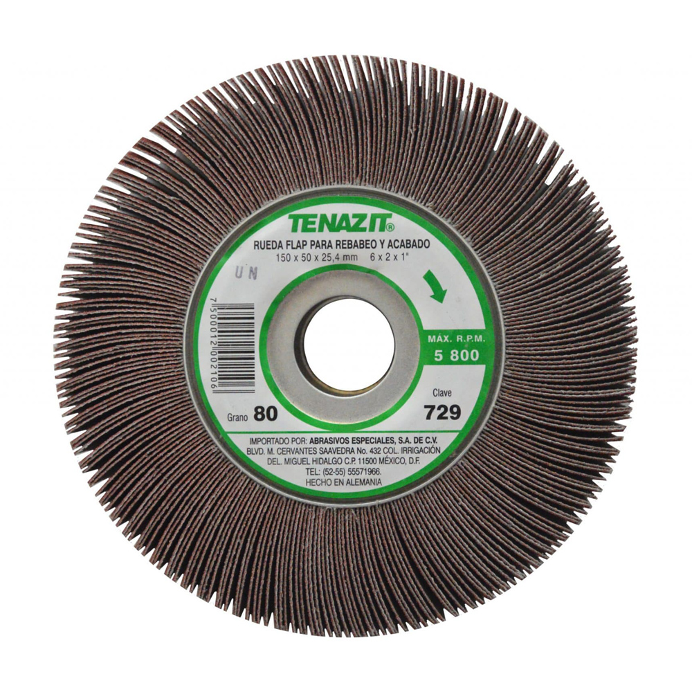 TENAZIT RUEDA FLAP 6X2X1" G80 729  PREM