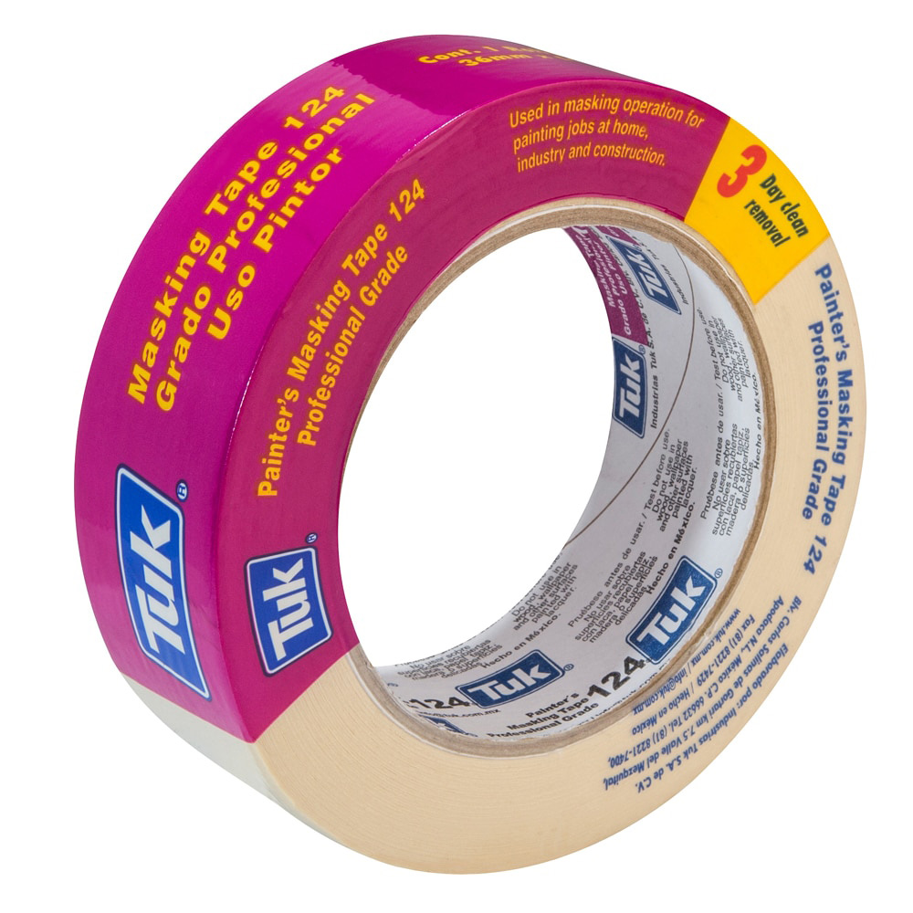 TUK MASKING TAPE 124          36MMX50M MORADO USO PINTOR
