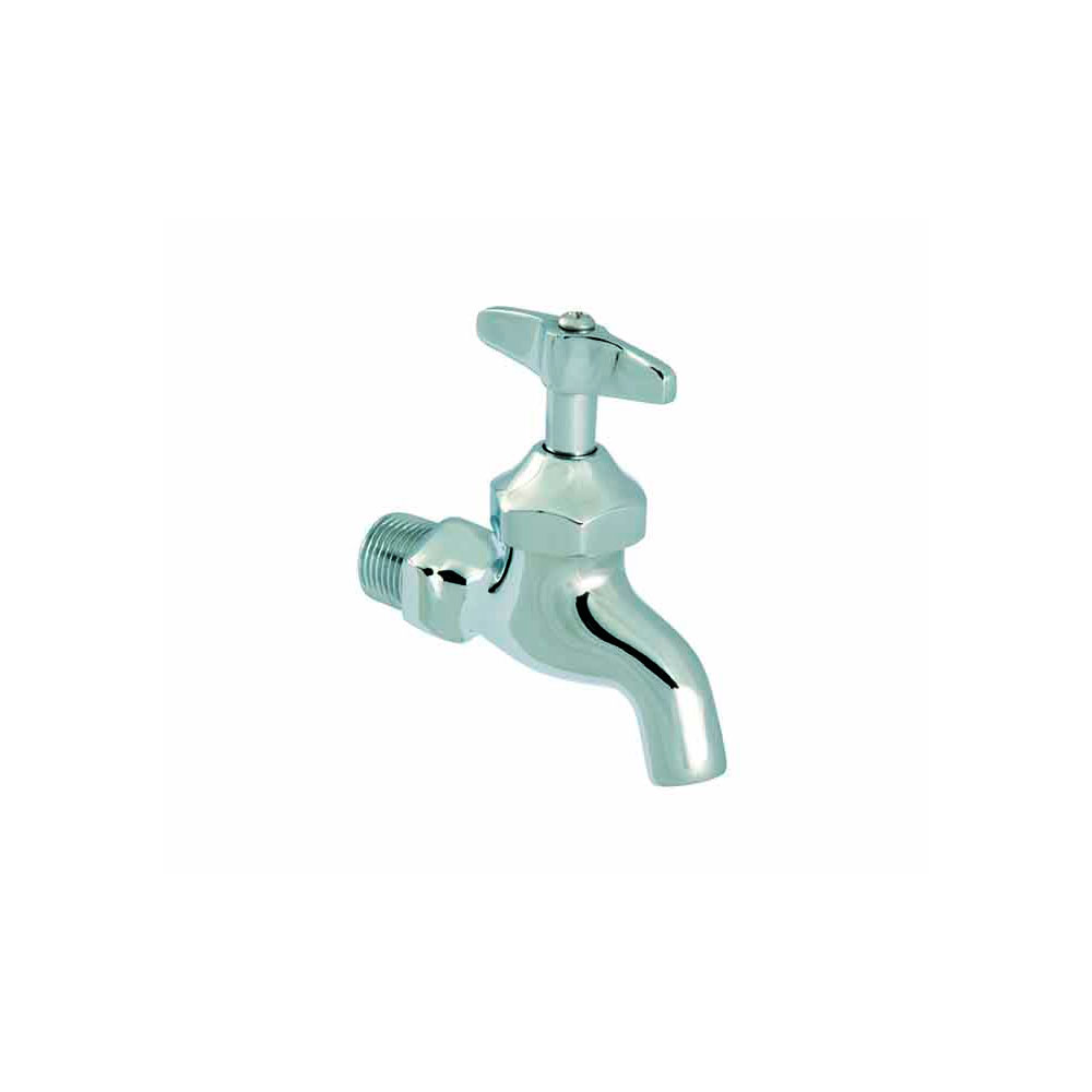 URREA LLAVE DE CHORRO 1/2"    CROMO NARIZ LISA 18CR