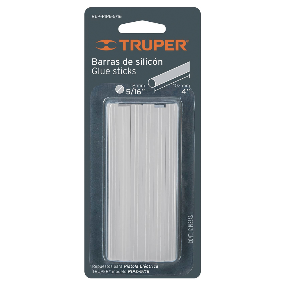 TRUPER SILICON REP-PIPE-5/16 P/PISTOLA ELECTRICA 15W