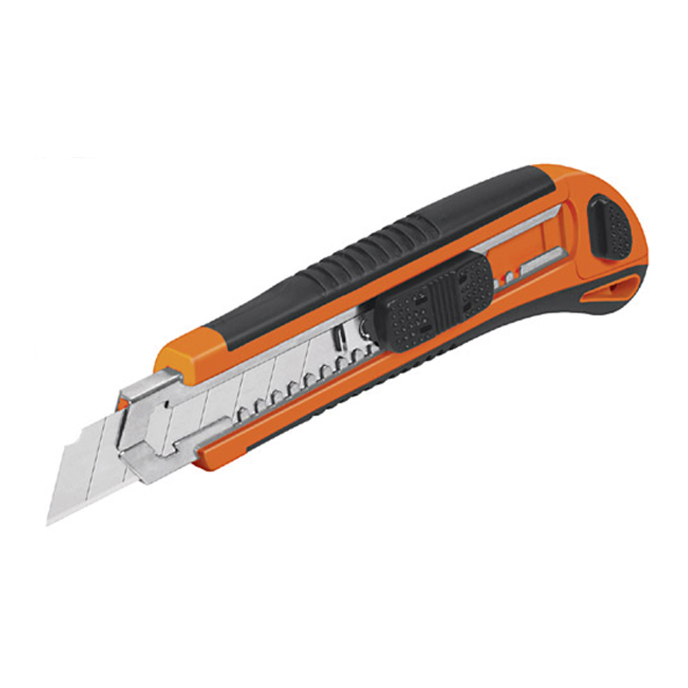 TRUPER CUTTER 18MM DE         PLASTICO C/GRIP TR.PES CUT-6X