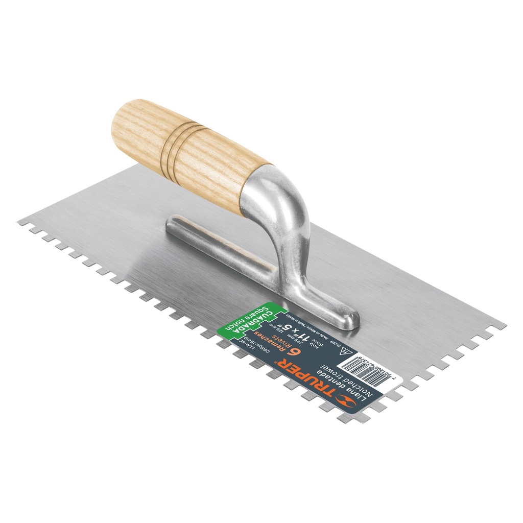 TRUPER LLANA CANTO DENT 11X5  6REMACHES CUAD MGO MAD LLM-6C