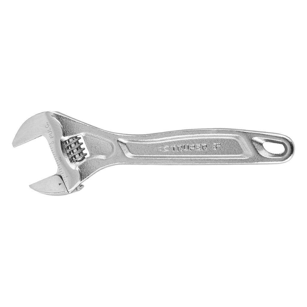 TRUPER LLAVE AJUSTABLE 8" 15506APERTURA 1-1/8" CROMADA