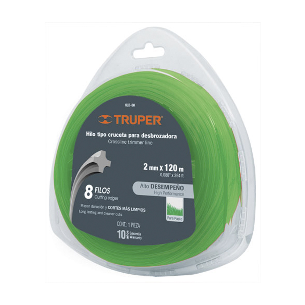 TRUPER HILO P/DESBROZADORA    2.0MMX120MT VDE REDONDO