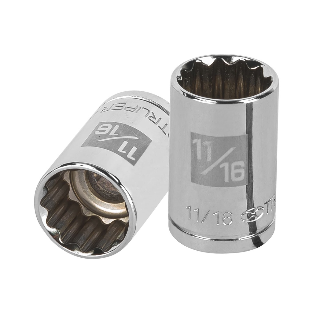 TRUPER DADO D-5422 11/16" CUADRO 1/2" 12 PUNTAS STD
