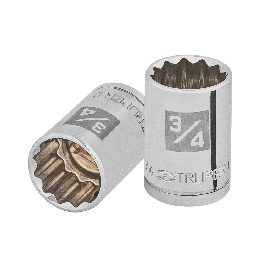 TRUPER DADO D-5424 3/4" CUADRO 1/2" 12 PUNTAS STD