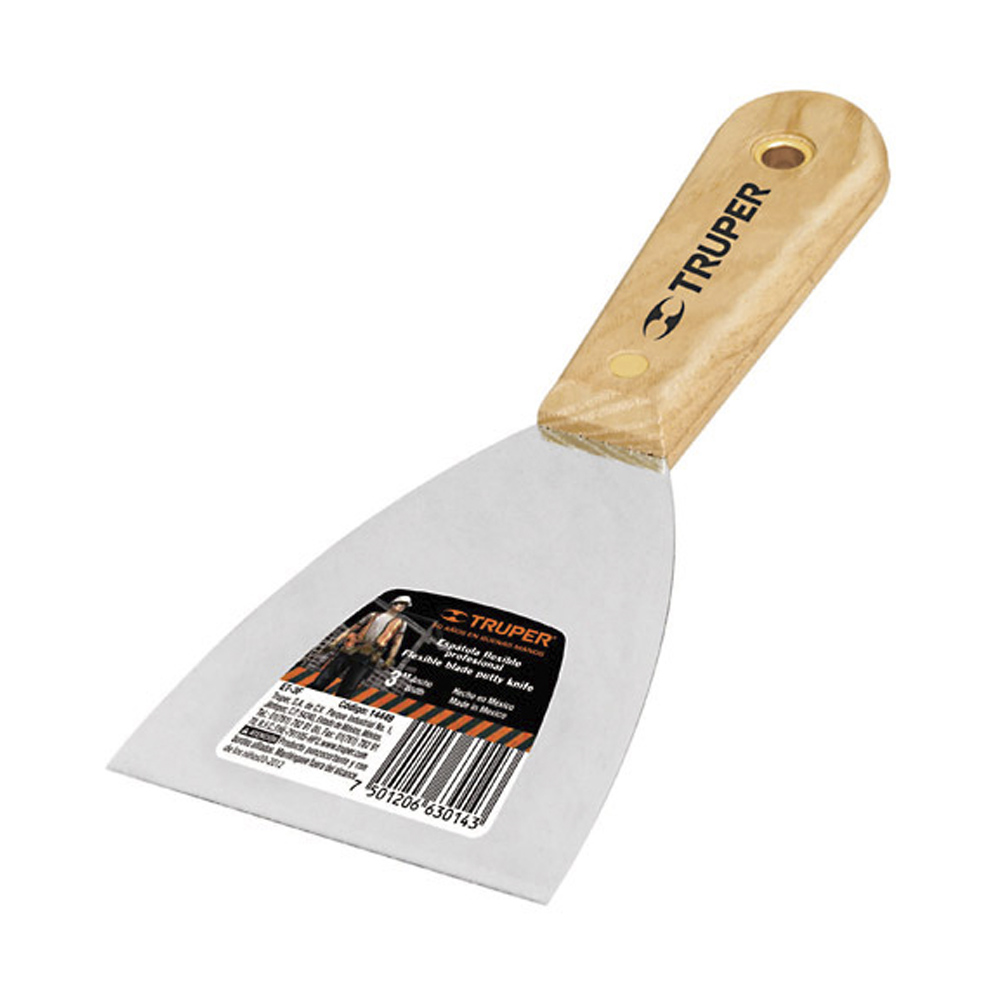 TRUPER ESPATULA ET-2F 2" FLEXIBLE MGO HICKORY HOJA DE ACERO