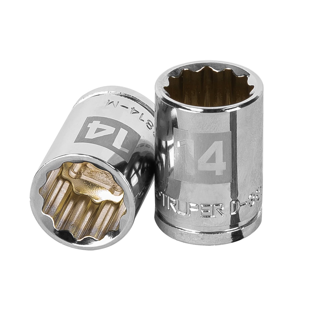 TRUPER DADO D-5214-M 14MM CUADRO 3/8" 12 PUNTAS MM