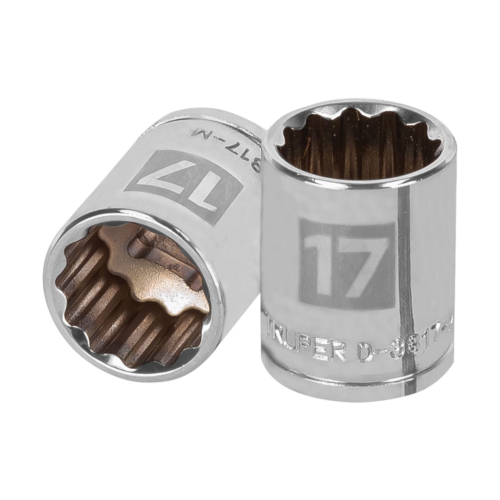 TRUPER DADO D-5217-M 17MM CUADRO 3/8" 12 PUNTAS MM